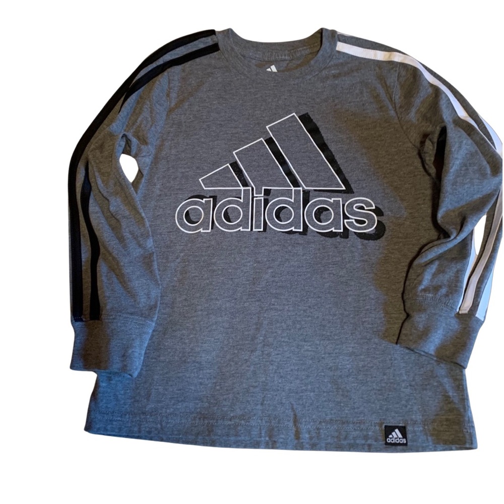 Adidas long sleeve kids shirt gray size 5